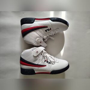 Fila Men's White and Red Sneakers